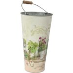 Ocynkowana Osłonka Dekoracyjna w Stylu Prowansalskim z Motywem Kwiatowym Butterfly - obrazek 3