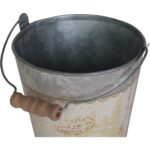 Ocynkowane Wiaderko w Stylu Prowansalskim z Motywem Kwiatowym - obrazek 2