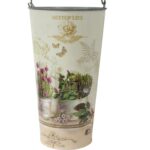 Osłonka dekoracyjna Owalna Butterfly II - Ocynkowana, Motyw Kwiatowy, Kolor Zielono-Beżowy - obrazek 2