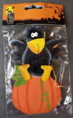 Czarny Kruk na Dyni - Drewniana Zawieszka - obrazek 2