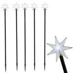 LAMPKI OGRODOWE GWIAZDKI LED 5 GWIAZD WBIJANYCH W ZIEMIĘ 2 M