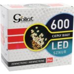 Lampki Choinkowe na Zewnątrz 600 LED, Ciepły Biały, Zasilanie Sieciowe, Długość 33m - obrazek 2