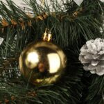 Komplet 12 bombek plastikowych w kolorze złotym w tubie - obrazek 3