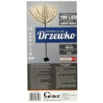 Drzewko Dekoracyjne LED 180 cm - Świąteczna Dekoracja Wnętrz Czarna - obrazek 2