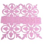 Serweta Filcowa Kwadratowa z Wzorem Kwiatów Wiosenny Ażur