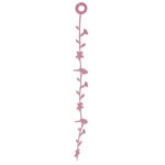 Girlanda wiosenna z filcu w kolorze jasnego różu z motywem ptaszków i kwiatów, 98cm