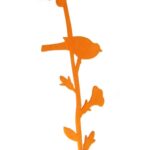 Girlanda Wiosenna z Filcowymi Ptaszkami i Kwiatkami, Kolor Pomarańczowy, 98cm - obrazek 3