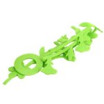 Girlanda wiosenna z filcu w zielonym z motywem ptaszków i kwiatów, 98cm - obrazek 2