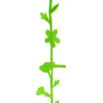 Girlanda wiosenna z filcu w zielonym z motywem ptaszków i kwiatów, 98cm