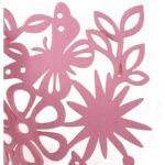 Filcowa Serweta/Podkładka na Stół z Motywem Kwiatów i Motyli, Różowa, 40x30cm - obrazek 2