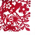 Filcowa Serweta/Podkładka na Stół z Motywem Kwiatów i Motyli, Ciemno Różowa, 40x30cm - obrazek 2