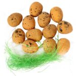 Zestaw dekoracyjnych jajek wielkanocnych styropianowych w sizalowym odcieniu brązu, 12 sztuk, 2,5 cm - obrazek 3