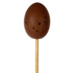 Jajka plastikowe na piku zestaw 12 sztuk 2,5cm brązowe - obrazek 2