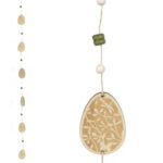 Girlanda Wielkanocna z Drewnianych Jajek 86cm w Kolorze Brązowym