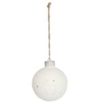 Bombka ceramiczna LED na baterię z motywem renifera - obrazek 2