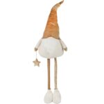 ELEGANCKI SKRZAT NA TELESKOPACH Świąteczny Krasnal GNOM Ozdoba Świąteczna Prezent 75-125 cm ZŁOTY - obrazek 3