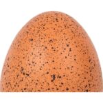 Ceramiczne Jajko Dekoracyjne w Pomarańczowym Kolorze z Czarnymi Kropkami 13 cm - obrazek 2