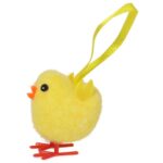 Zestaw 6 Miękkich Dekoracyjnych Kurczaków - Zawieszki, 3,5cm, Kolor Żółty - obrazek 2