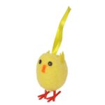 Zestaw 6 Miękkich Dekoracyjnych Kurczaków - Zawieszki, 3,5cm, Kolor Żółty - obrazek 3