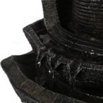 Fontanna dekoracyjna LED nawilżająca powietrze, kolor czarny, zasilanie sieciowe - obrazek 2