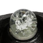 Fontanna dekoracyjna LED nawilżająca powietrze, kolor czarny, zasilanie sieciowe - obrazek 3