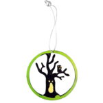 Czarna Zawieszka w Kształcie Drzewa w Kole, 8cm
