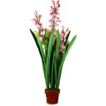 Realistyczny Różowy Storczyk w Doniczce - Dekoracja o Wysokości 110 cm