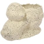 Osłonka doniczka jajko z kaczuszką Wielkanoc białe nakrapiane - obrazek 2