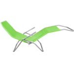 Leżak ogrodowy zielony - obrazek 3