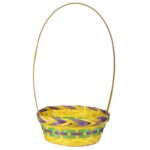 Żółty Koszyk Wielkanocny z Pałąkiem do Święcenia Pokarmów i Dekoracji