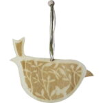 Brązowy Drewniany Ptak - Zawieszka Dekoracyjna 11x8.5cm