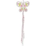 Motyl Wiosenno-Wielkanocny, Ażurowa Zawieszka Drewniana z Tasiemkami