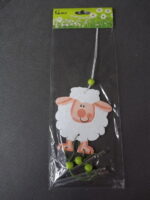 Baranek z Dzwoneczkami - Zawieszka Drewniana, Biały - obrazek 3