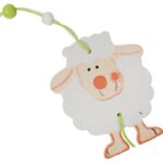 ZAWIESZKA DREWNIANA GIRLANDA Z 4 BARANKAMI - obrazek 2