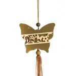 Duży Drewniany Motyl na Wstążce 60cm jako Wiosenna Ozdoba Wisząca - obrazek 2