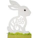 Zajączek wielkanocny z pianki figurka stojąca biały