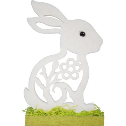 Zajączek wielkanocny z pianki figurka stojąca biały
