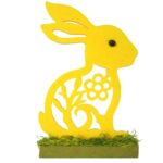 Zajączek wielkanocny z pianki figurka stojąca żółty