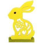 Zajączek wielkanocny z pianki figurka stojąca żółty 24cm