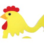 Żółta Filcowa Zawieszka - Wielkanocna Kura Dekoracyjna - obrazek 2