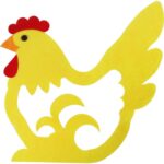 Żółta Filcowa Zawieszka - Wielkanocna Kura Dekoracyjna