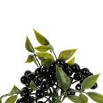 GAŁĄZKA Z JAGODAMI CZARNE KULKI 34 CM - obrazek 2