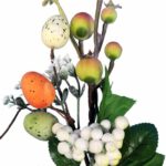 PIK Z JAJKAMI GAŁĄZKA WIELKANOCNA 26 CM POMARAŃCZOWA - obrazek 2