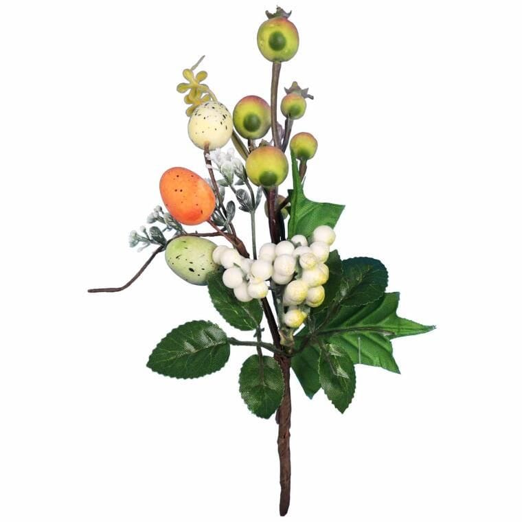 84-5922 PIK Z JAJKAMI GAŁĄZKA WIELKANOCNA 26 CM POMARAŃCZOWA - obrazek 1