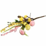 PIK Z JAJKIEM GAŁĄZKA WIELKANOCNA 26 CM ŻÓŁTO RÓŻOWA - obrazek 3