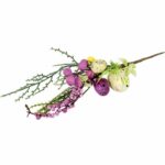 PIK Z JAJKIEM GAŁĄZKA WIELKANOCNA 26 CM FIOLETOWO KREMOWA - obrazek 3