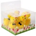 Zestaw Zabawnych Kurczaków z Muszkami - Dekoracje Wielkanocne 6cm, 6szt - obrazek 2