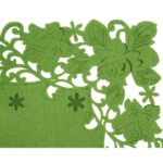 Filcowa Serweta Wiosenna w Kolorze Zielonym 28x28 cm z Motywem Kwiatowym - obrazek 2