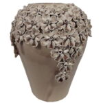 Wazon Wieczny Kwiat z Przedstawionymi Spękaniami Szary