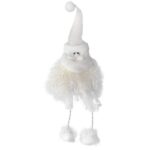 Zawieszka Choinkowa Biały Mikołaj o Wysokości 35 cm.